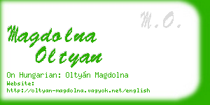 magdolna oltyan business card