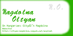magdolna oltyan business card